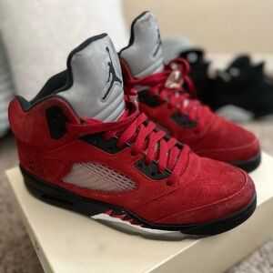 Nike Air Jordan Retro 5 Raging Bull Toro Bravo Red Men Size 9.5
